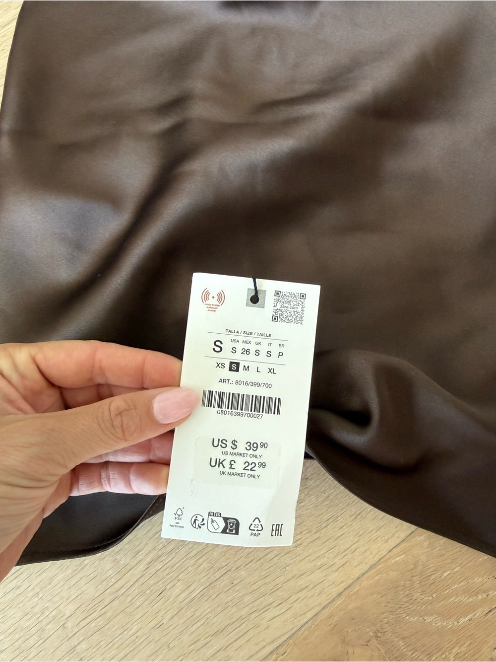 Zara Chocolate Brown Satin Halter Bodysuit - Picture 3 of 3
